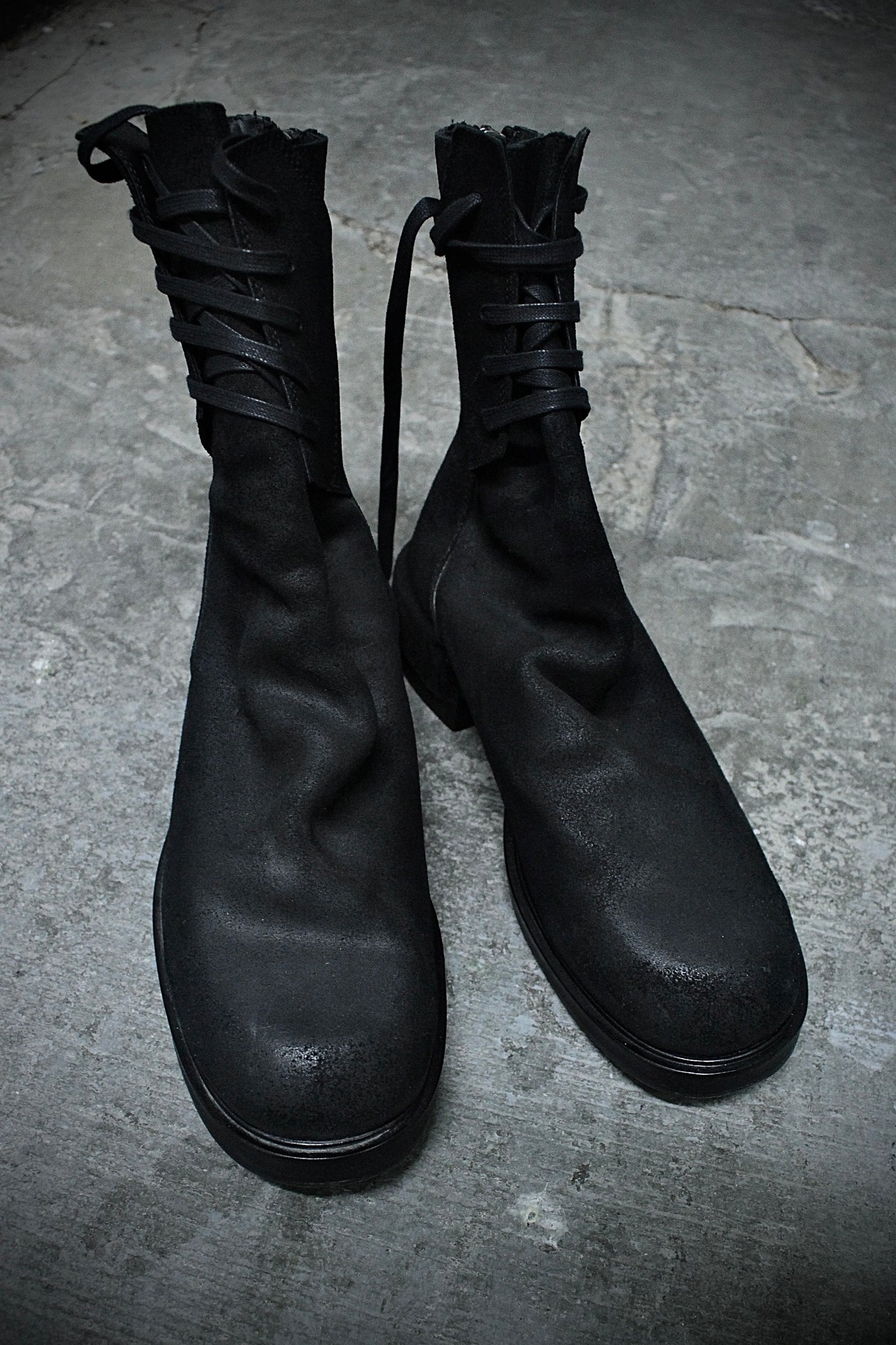 Cinzia Aria CINZIA ARAIA Reverse Cow Leather Back Zip Boots detail | DRIEW GARMENTS