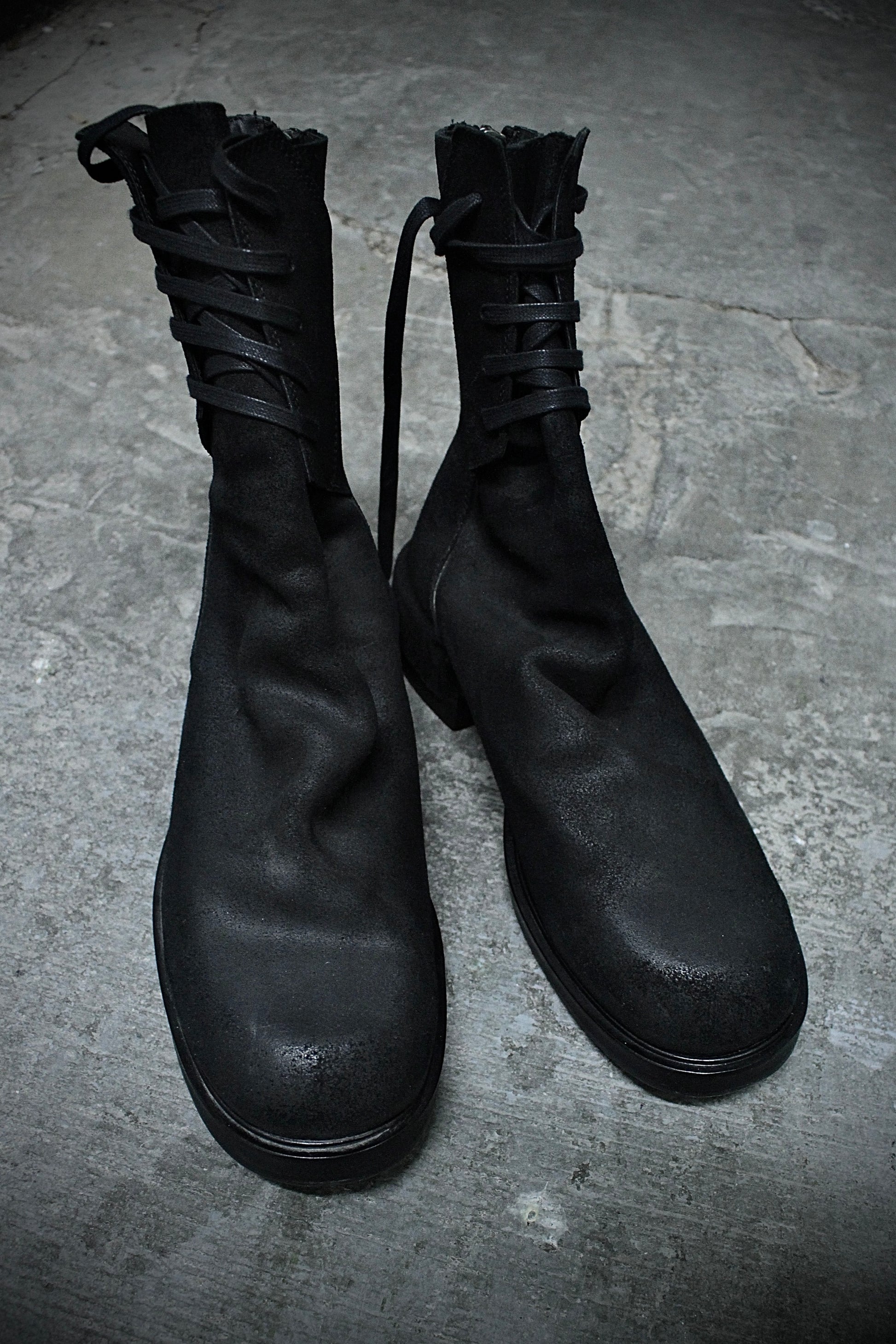 Cinzia Aria CINZIA ARAIA Reverse Cow Leather Back Zip Boots detail | DRIEW GARMENTS