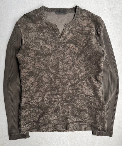 KENJI ITO COMME ÇA Collection AW97 Distressed Wax Thermal Long-sleeves