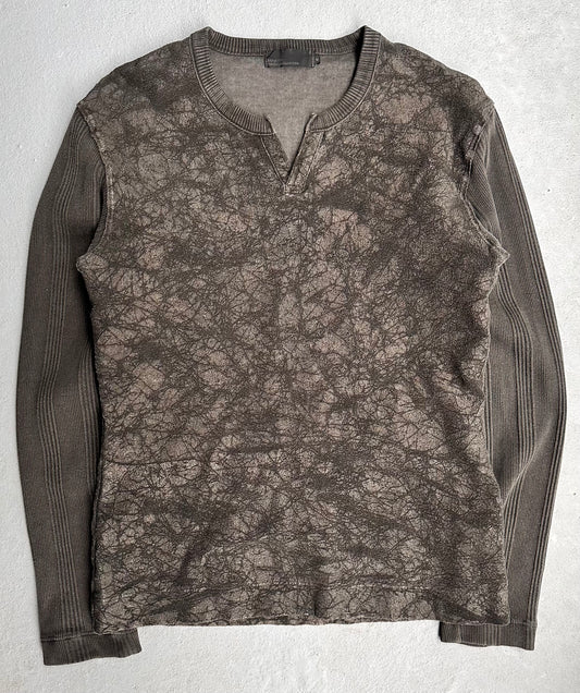 KENJI ITO COMME ÇA Collection AW97 Distressed Wax Thermal Long-sleeves