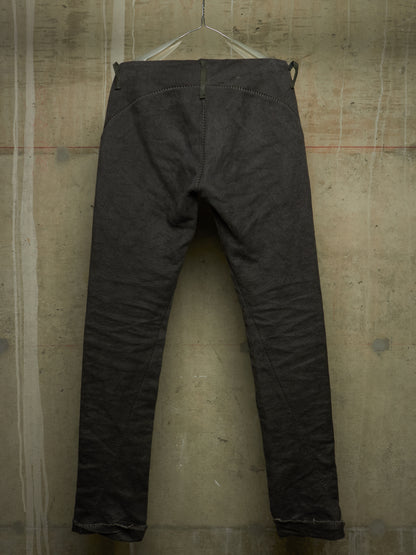 A DICIANNOVEVENTITRE (A1923) Grey Overlock Heavy Linen Pants