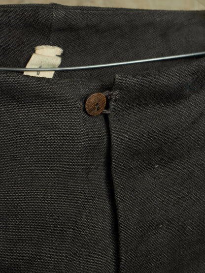 A DICIANNOVEVENTITRE (A1923) Grey Overlock Heavy Linen Pants