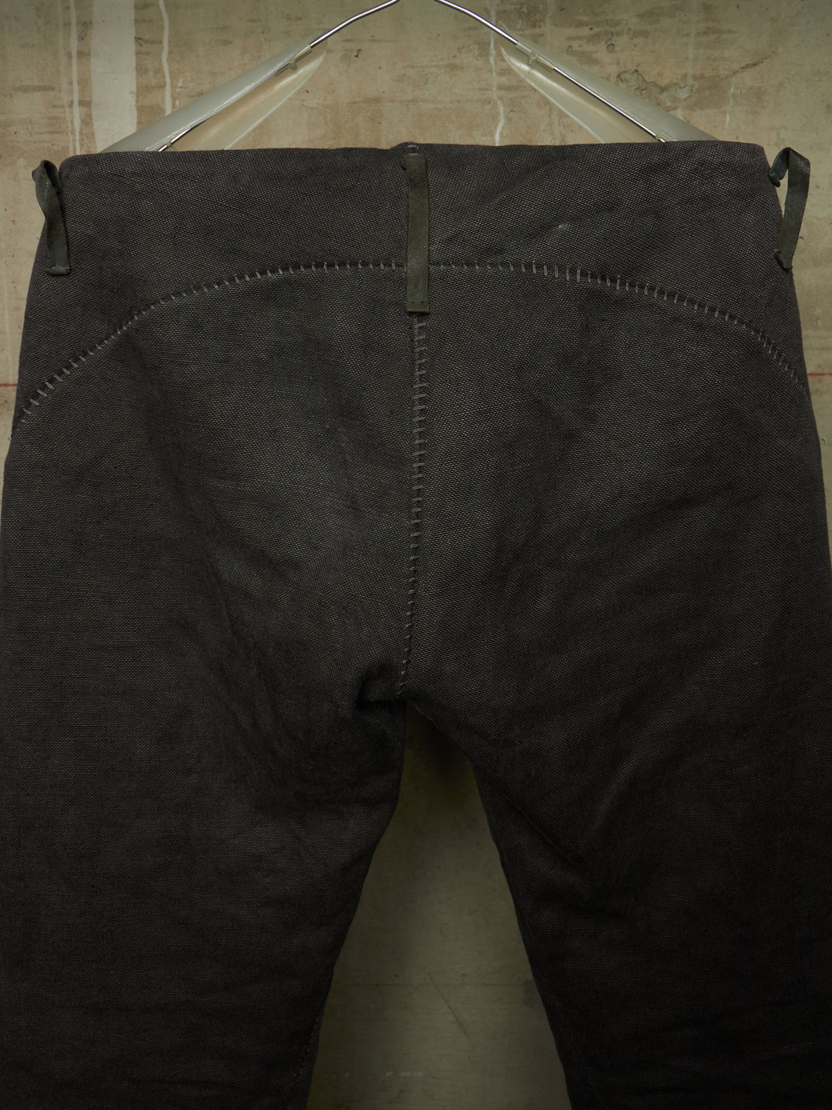 A DICIANNOVEVENTITRE (A1923) Grey Overlock Heavy Linen Pants