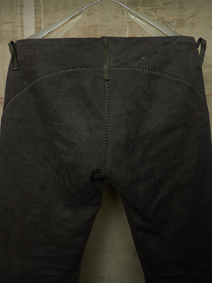 A DICIANNOVEVENTITRE (A1923) Grey Overlock Heavy Linen Pants