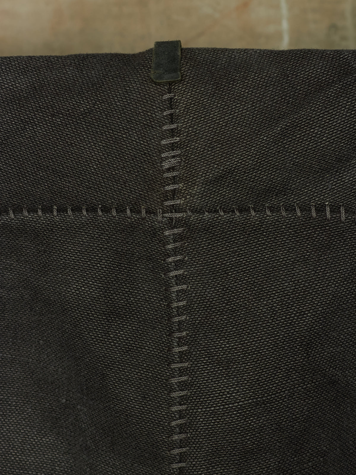 A DICIANNOVEVENTITRE (A1923) Grey Overlock Heavy Linen Pants
