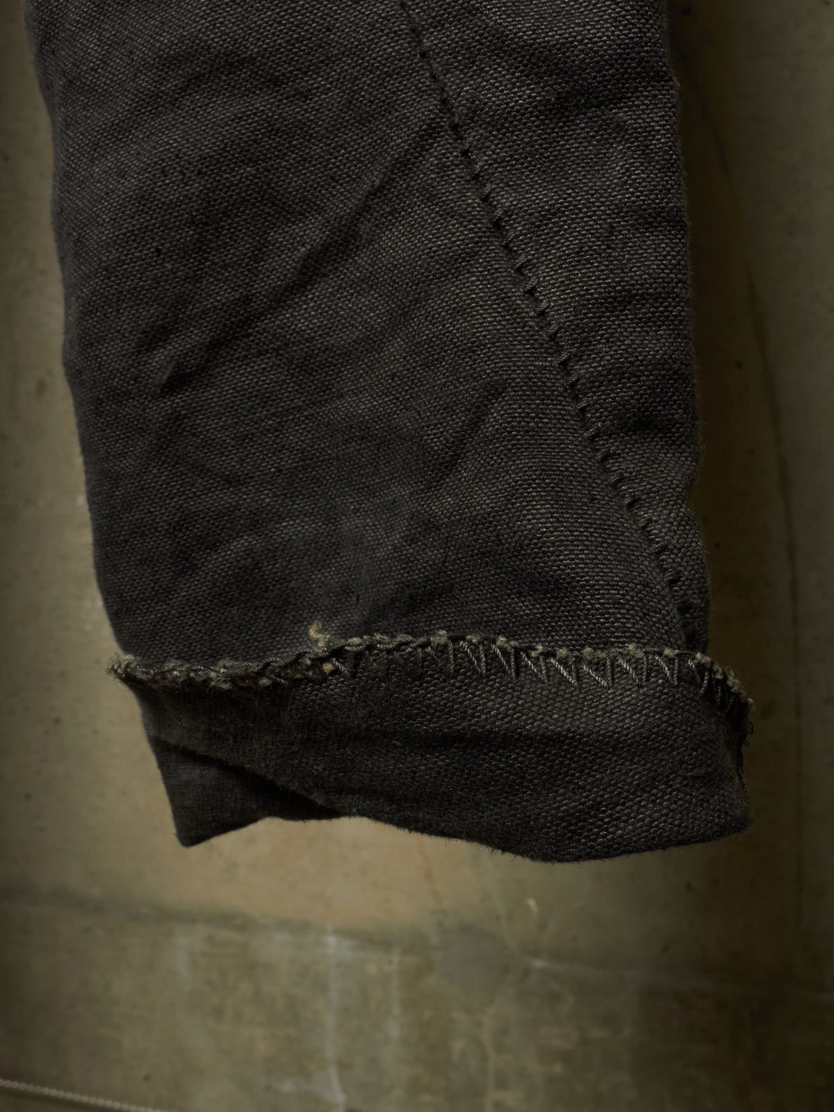 A DICIANNOVEVENTITRE (A1923) Grey Overlock Heavy Linen Pants