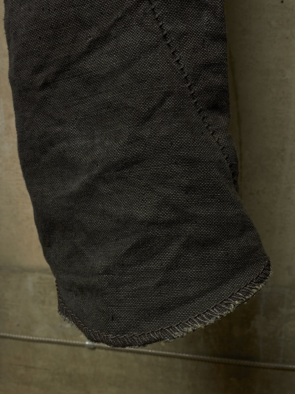 A DICIANNOVEVENTITRE (A1923) Grey Overlock Heavy Linen Pants