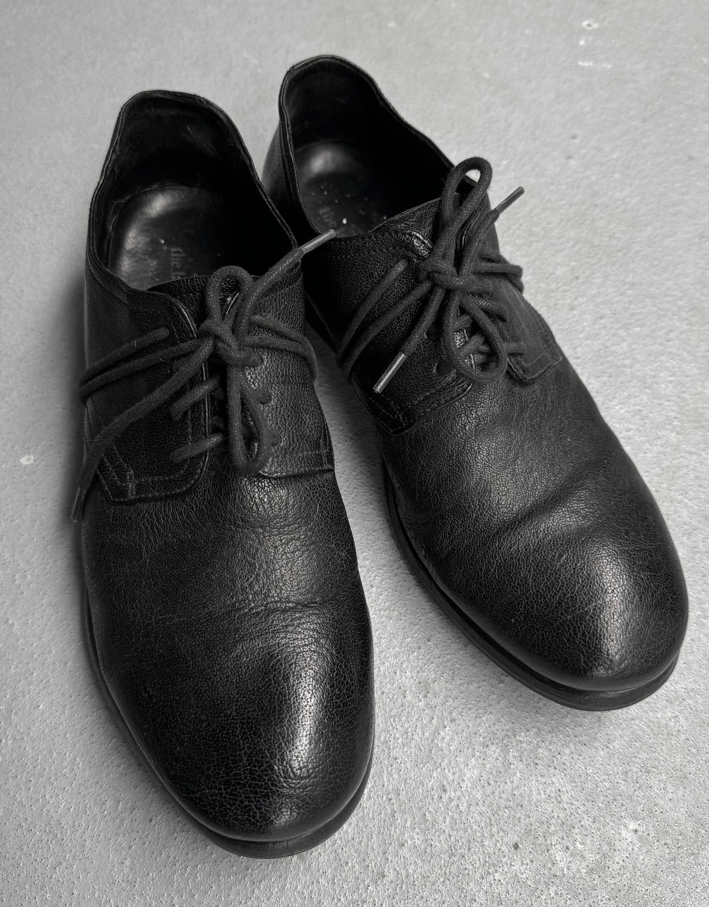 the last conspiracy 'BAUG' Camel Leather Derbies