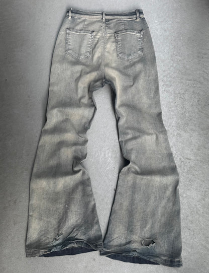 Rick Owens DRKSHDW AW24 "PORTERVILLE" SKY Bolans Bootcut Denim