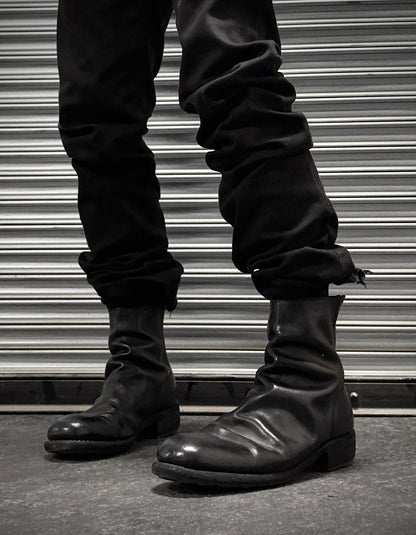 GUIDI ‘986’ Full-grain Horse Leather Back Zip Ankle Boots