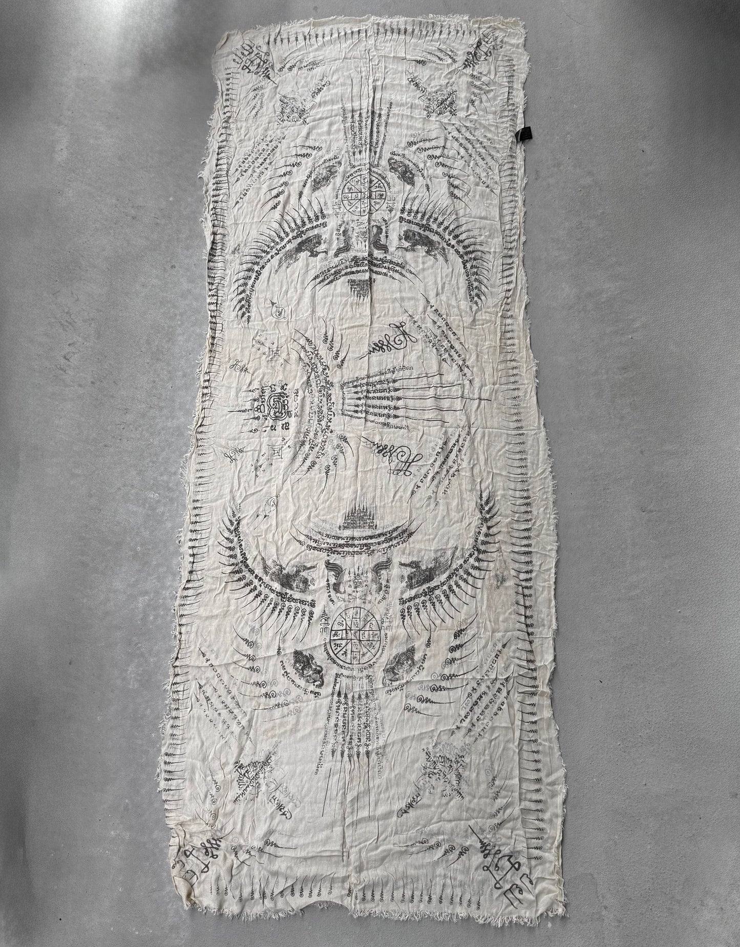 14thAddiction Early 2010’s Tribal Print Frayed Scarf