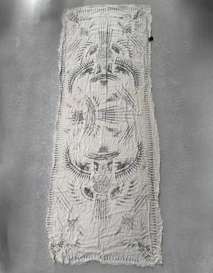 14thAddiction Early 2010’s Tribal Print Frayed Scarf