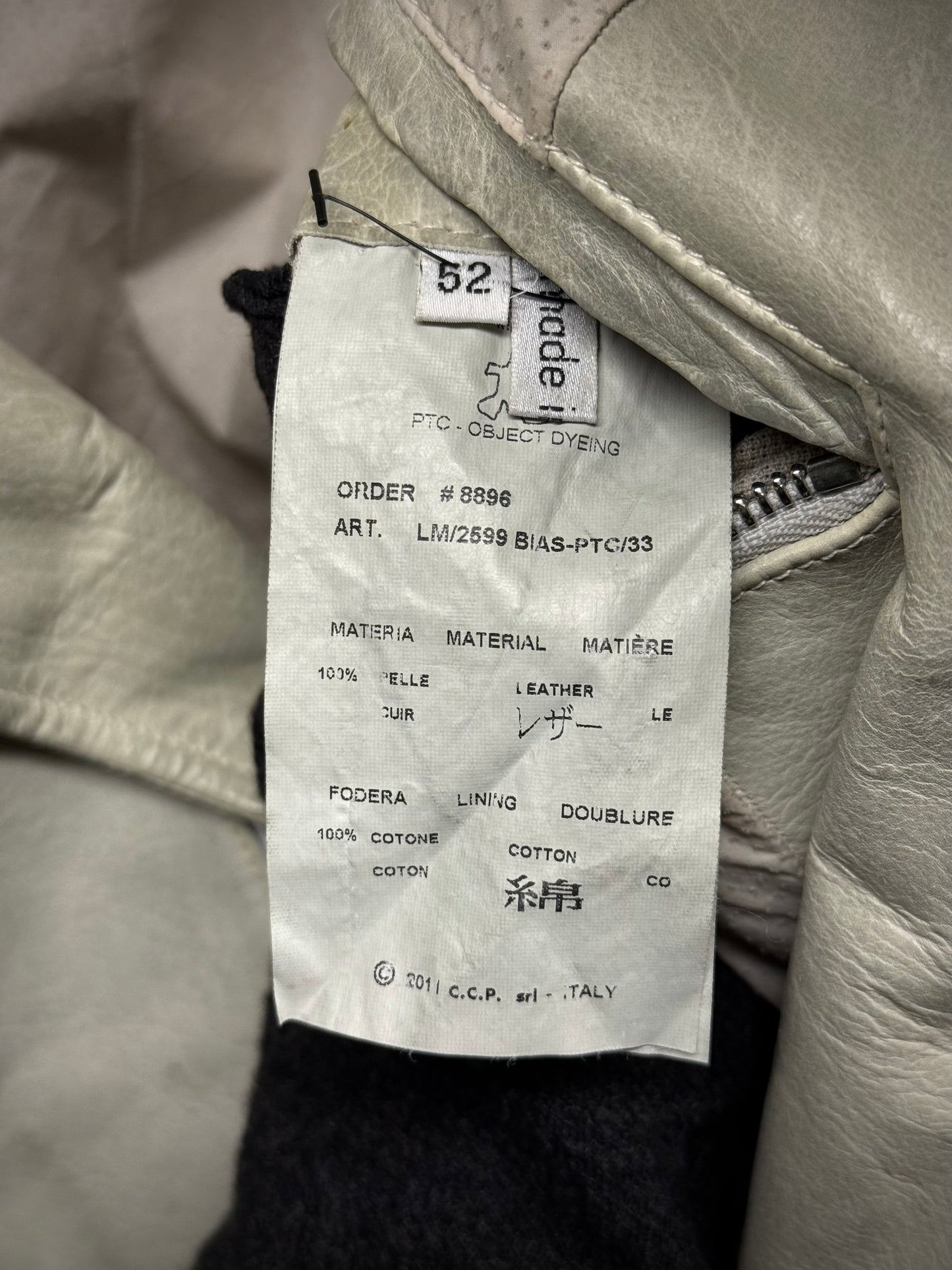 Carol Christian Poell 'LM/2599 BIAS-PTC/33' High Neck Bison Leather Jacket