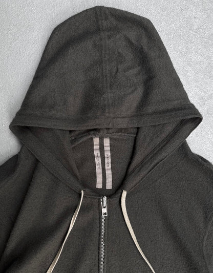 Rick Owens SS15 “FAUN” Dark Dust Cashmere Zip-up Hoodie