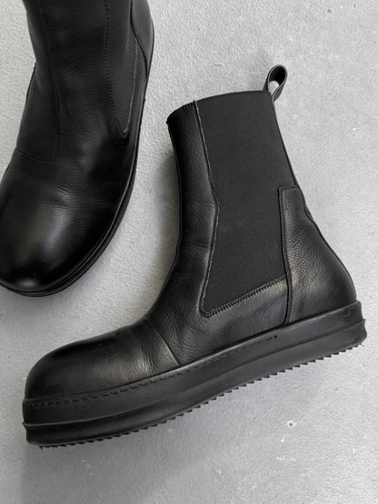 Rick Owens AW20 “PERFORMA” Beetle Chelsea Leather Boots
