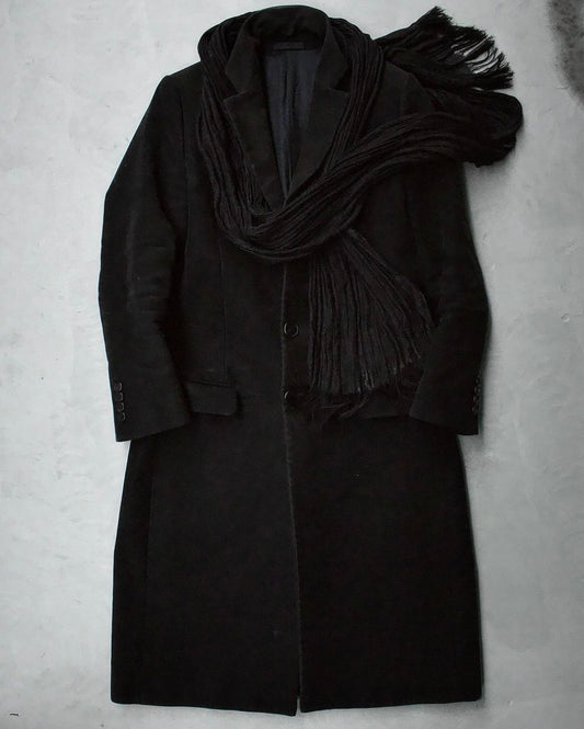 Givenchy AW11 by Riccardo Tisci Over-Dyed Moleskin Chester Coat