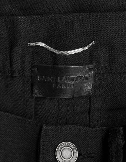 Saint Laurent Paris SS15 Black Skinny Bootcut Denim