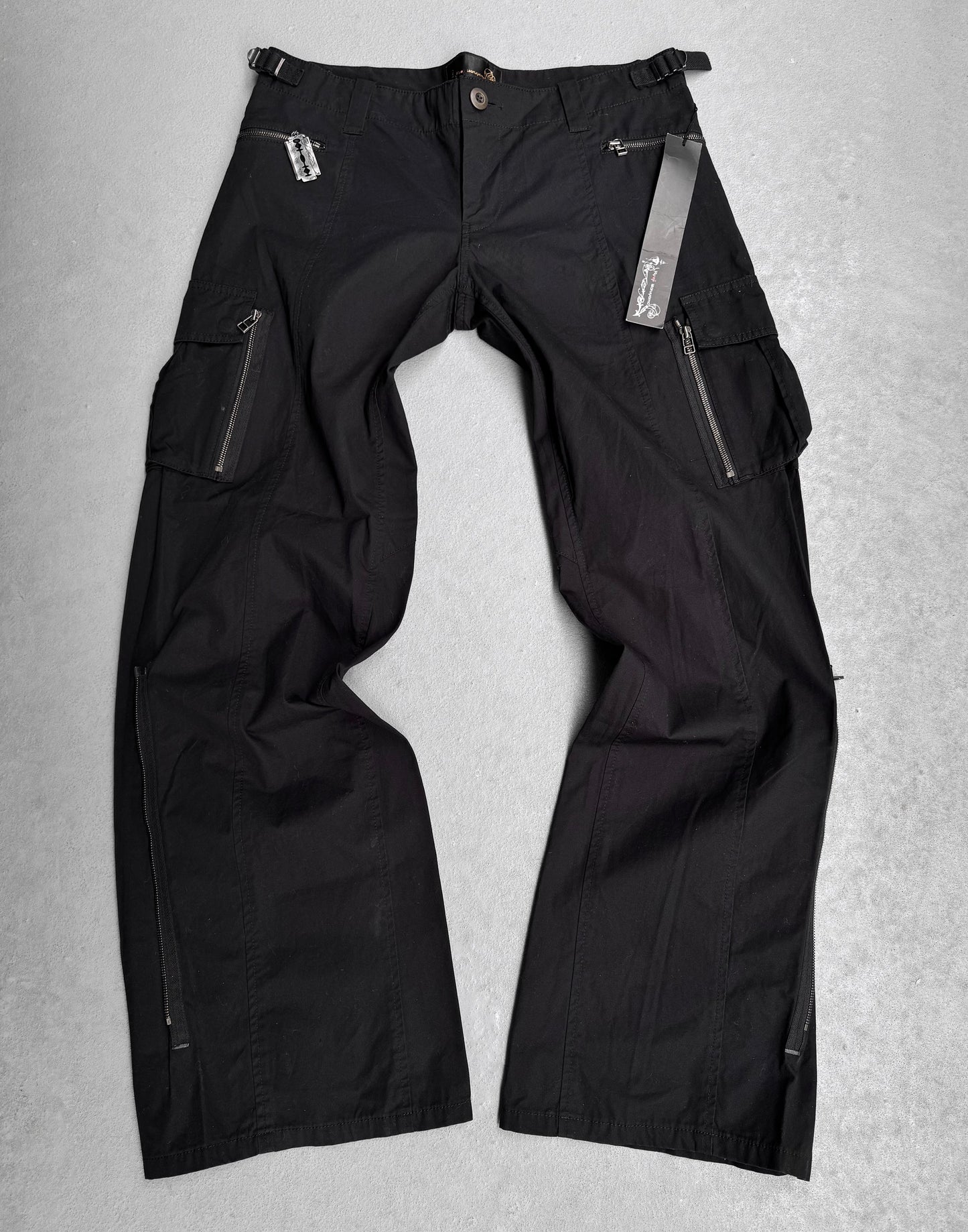 Kyoji Maruyama SS08 Black Flare Bootcut Cargo Pants