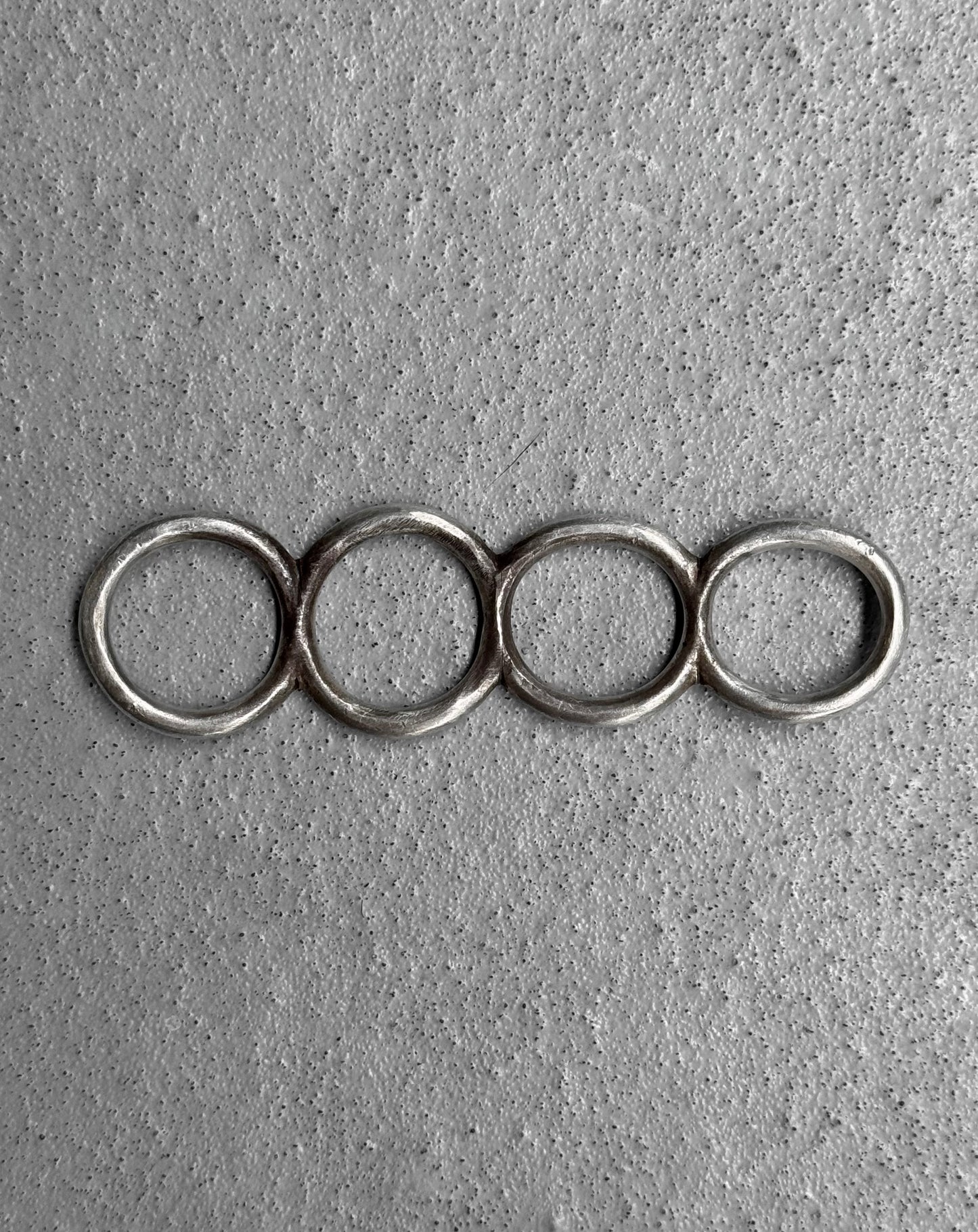 Carol Christian Poell ‘MM/1805’ Four-fingers Interlinked Silver Ring