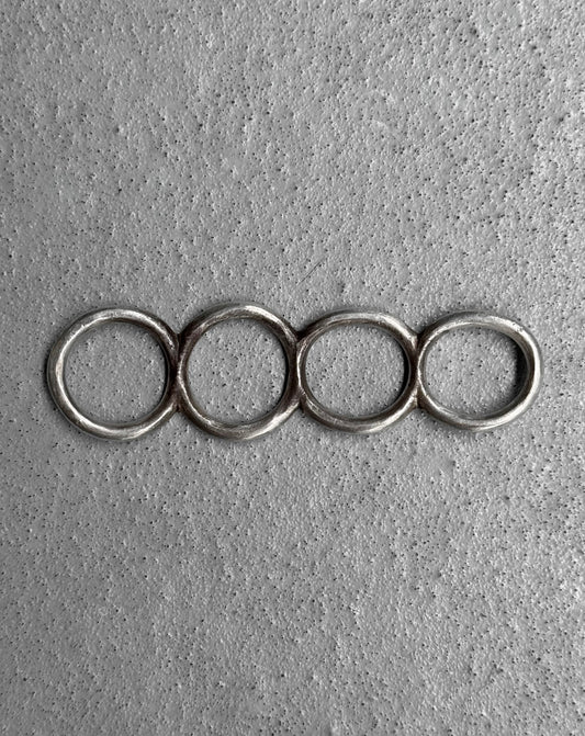 Carol Christian Poell ‘MM/1805’ Four-fingers Interlinked Silver Ring