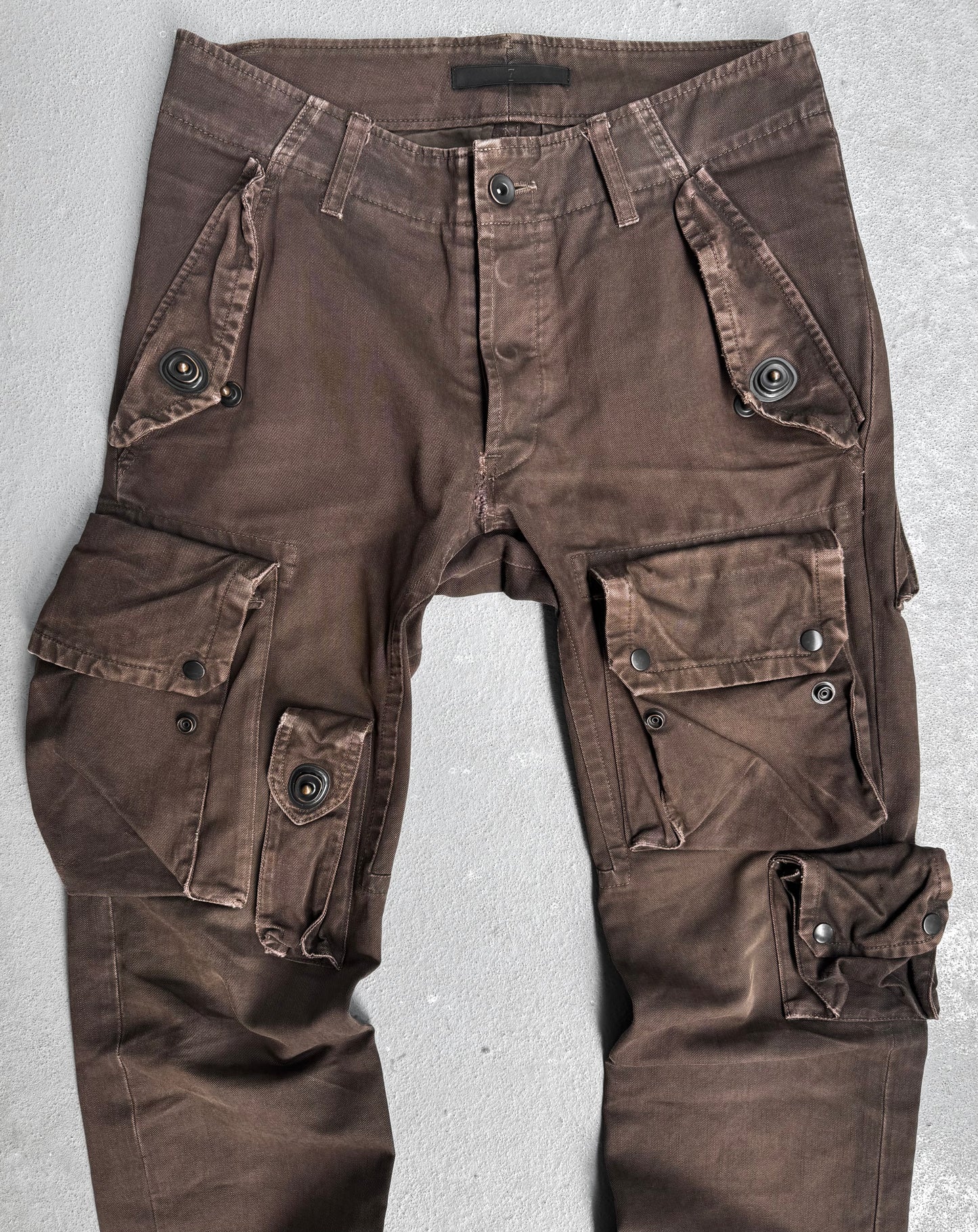 Julius_7 AW08 “Insanity in Industrial Inc. #2;” Cotton Gabardine Gasmask Cargo Pants
