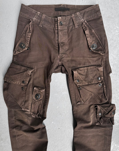 Julius_7 AW08 “Insanity in Industrial Inc. #2;” Cotton Gabardine Gasmask Cargo Pants