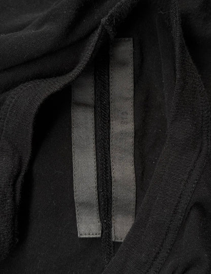 Rick Owens SS10 “RELEASE” Cropped Black Asymmetrical T-shirt