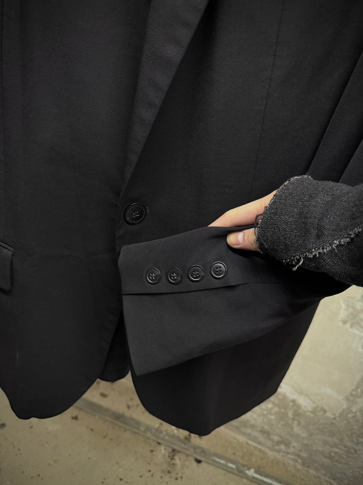 A.F.Vandevorst Early 00s Classic Notched Lapel Single Button Blazer detail | DRIEW GARMENTS