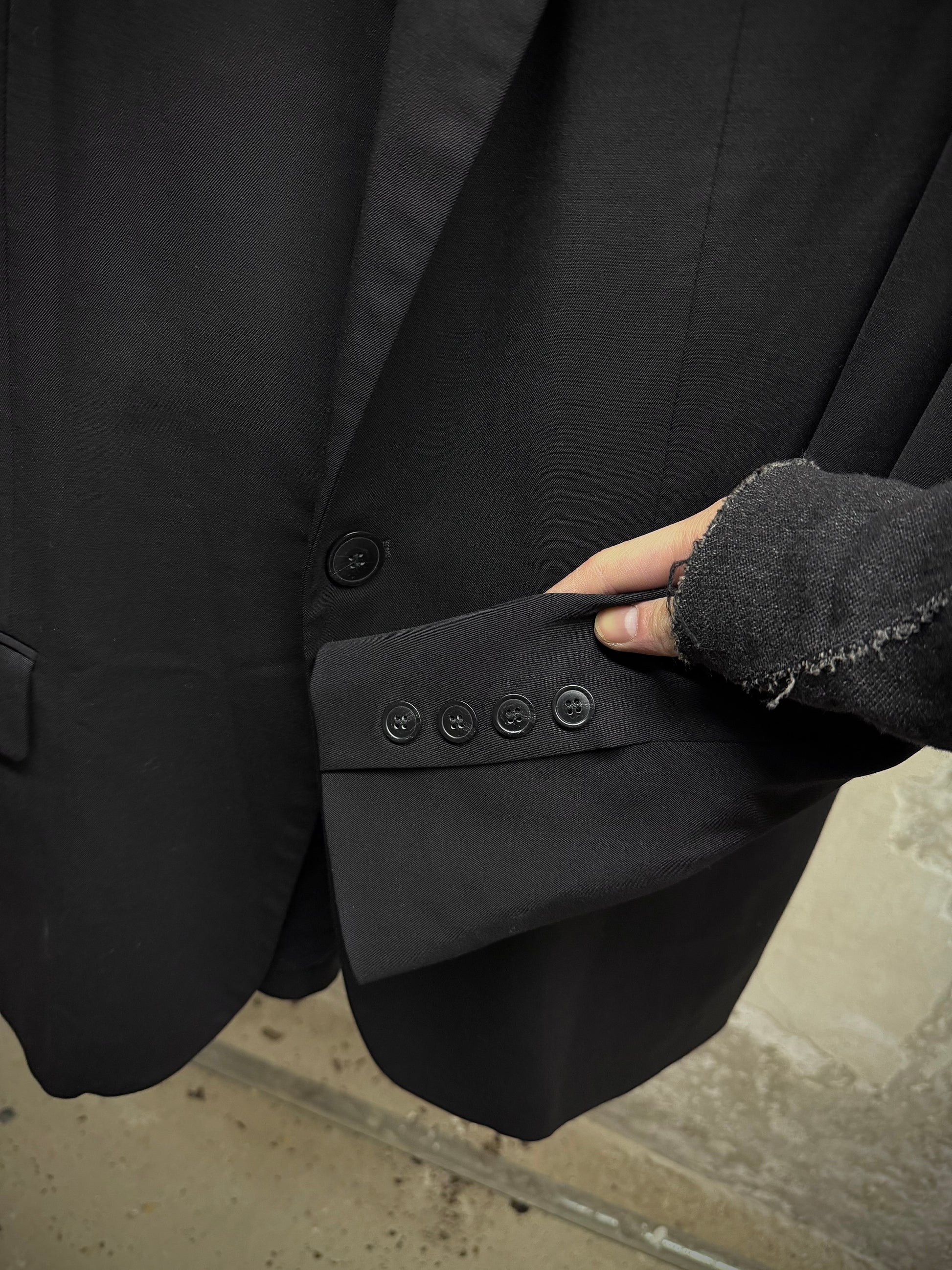 A.F.Vandevorst Early 00s Classic Notched Lapel Single Button Blazer detail | DRIEW GARMENTS