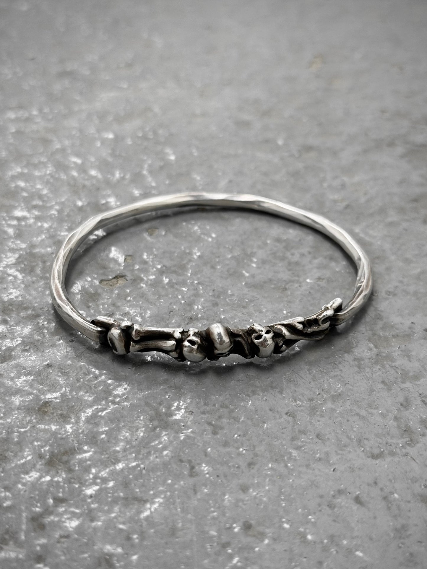 WERKSTATT:MÜNCHEN 2010s .925 Silver Skull & Bones Hook Bracelet (Older Model) | Archive Fashion Toronto
