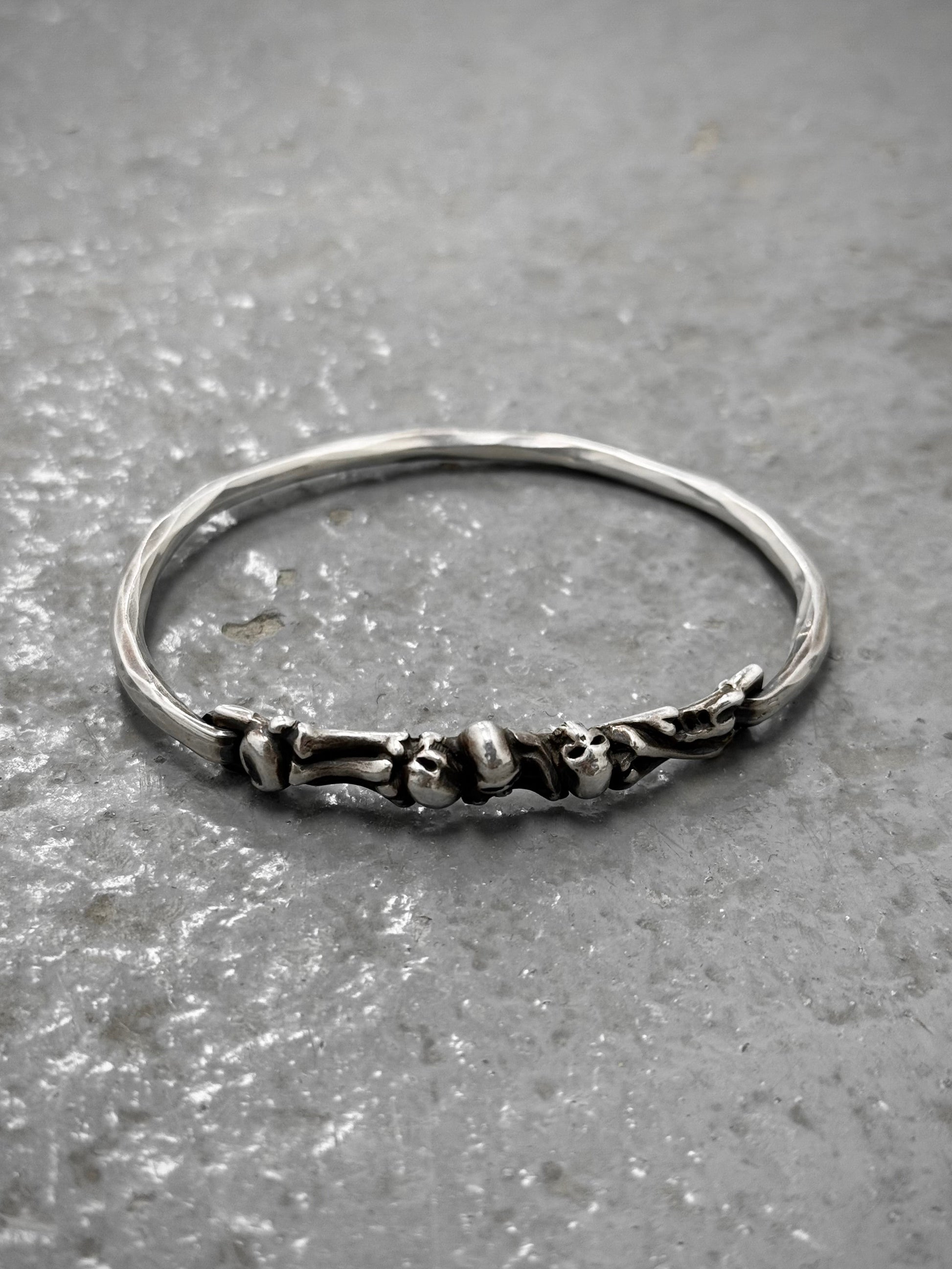 WERKSTATT:MÜNCHEN 2010s .925 Silver Skull & Bones Hook Bracelet (Older Model) | Archive Fashion Toronto