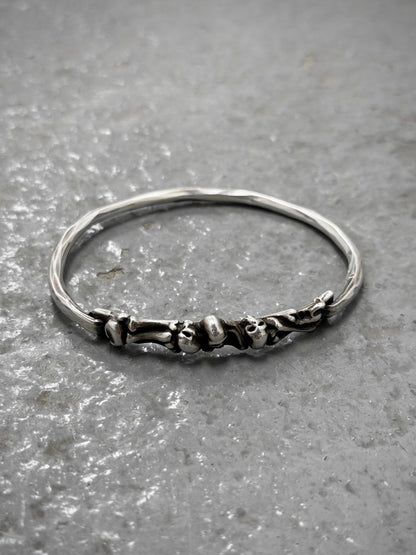 WERKSTATT:MÜNCHEN 2010s .925 Silver Skull & Bones Hook Bracelet (Older Model) | Archive Fashion Toronto