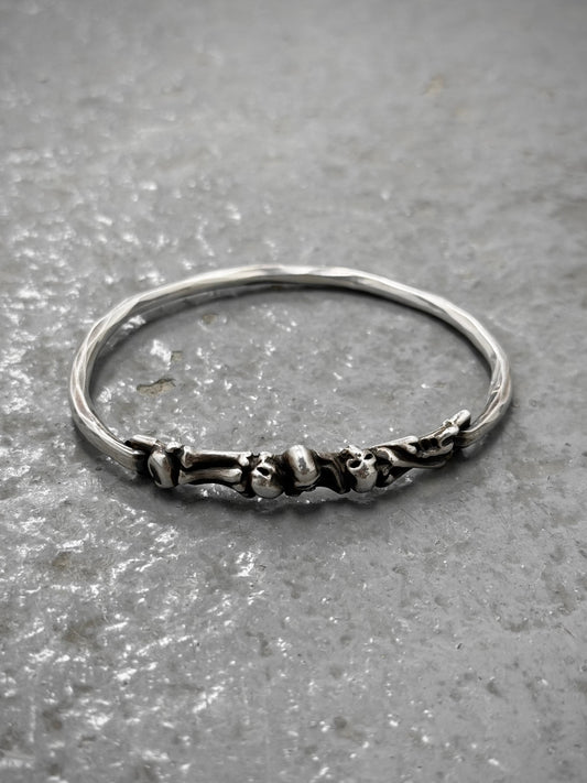 WERKSTATT:MÜNCHEN 2010s .925 Silver Skull & Bones Hook Bracelet (Older Model) | Archive Fashion Toronto