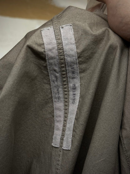 Rick Owens AW17 “GLITTER” DARK DUST Mandarin Button-up Short Sleeve Shirt detail | DRIEW GARMENTS