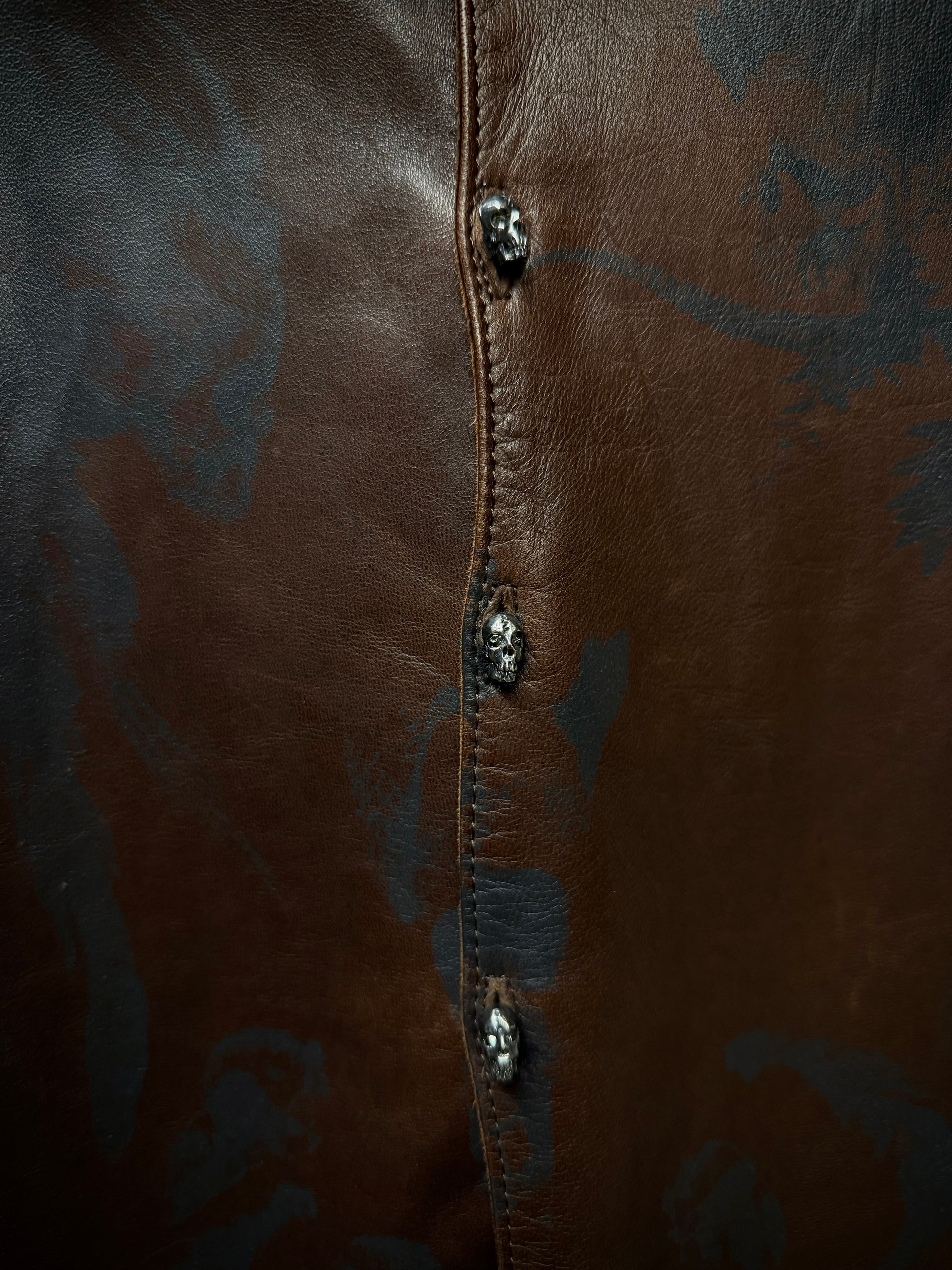 IfSixWasNine 'SHIRT GYPSY-G.0. J/M' Foliage Print Horse Leather Shirt detail | DRIEW GARMENTS