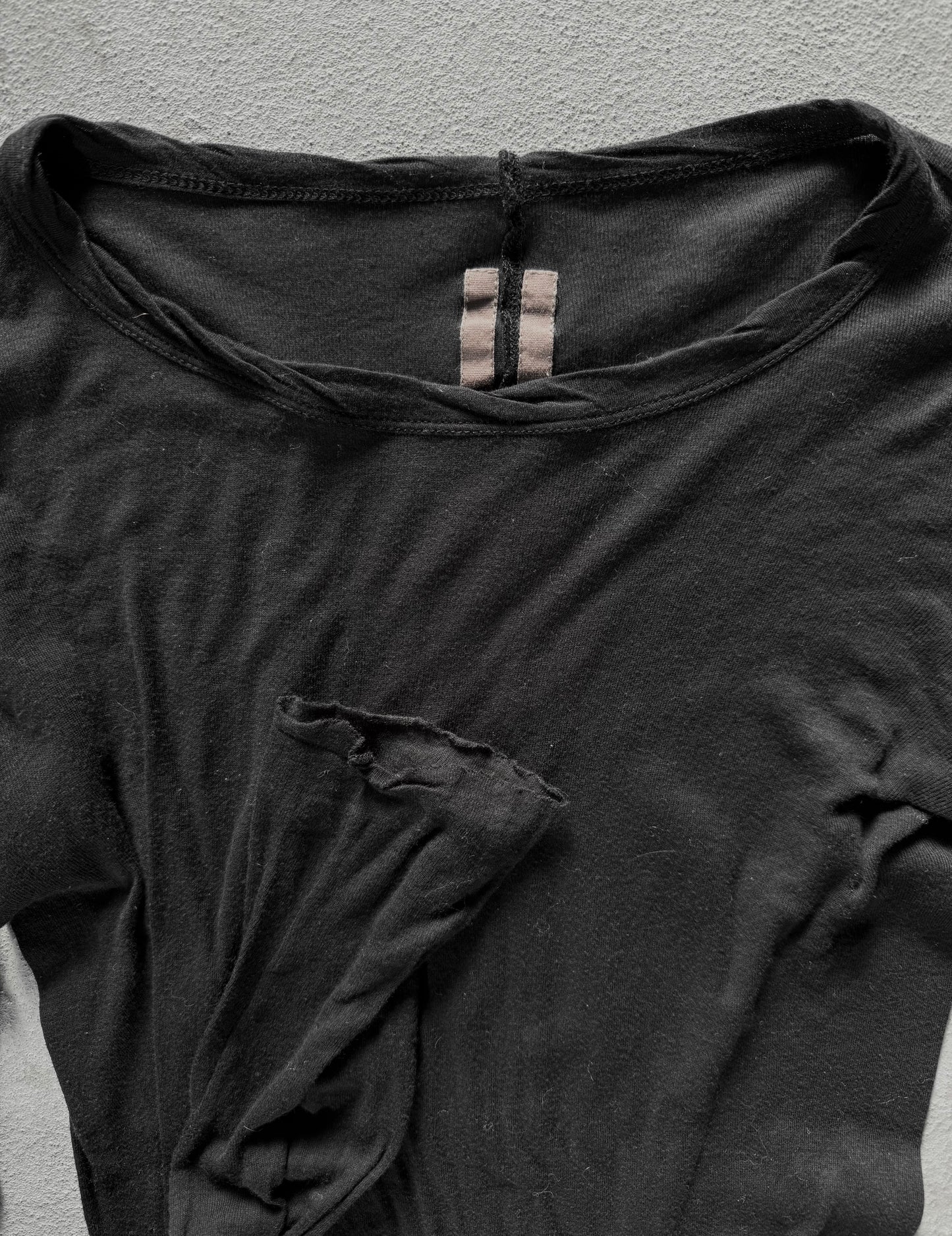 Rick Owens SS13 "ISLAND" BLACK Sheer Long-sleeves detail | DRIEW GARMENTS