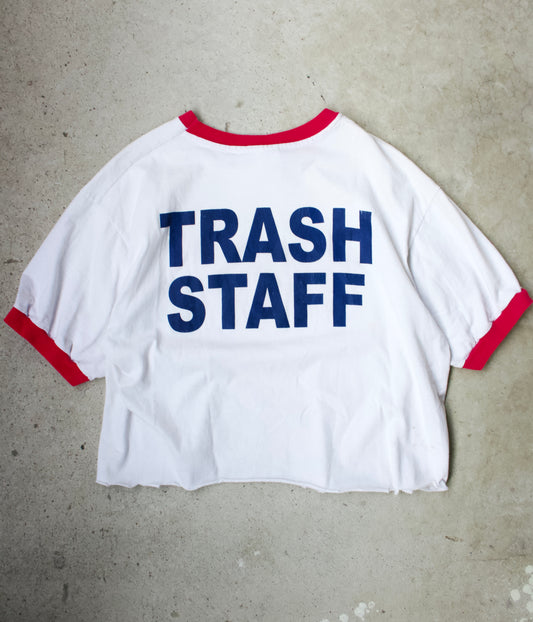 Vintage 90s Trashteria Bar “Trash Staff” Ringer T-shirt