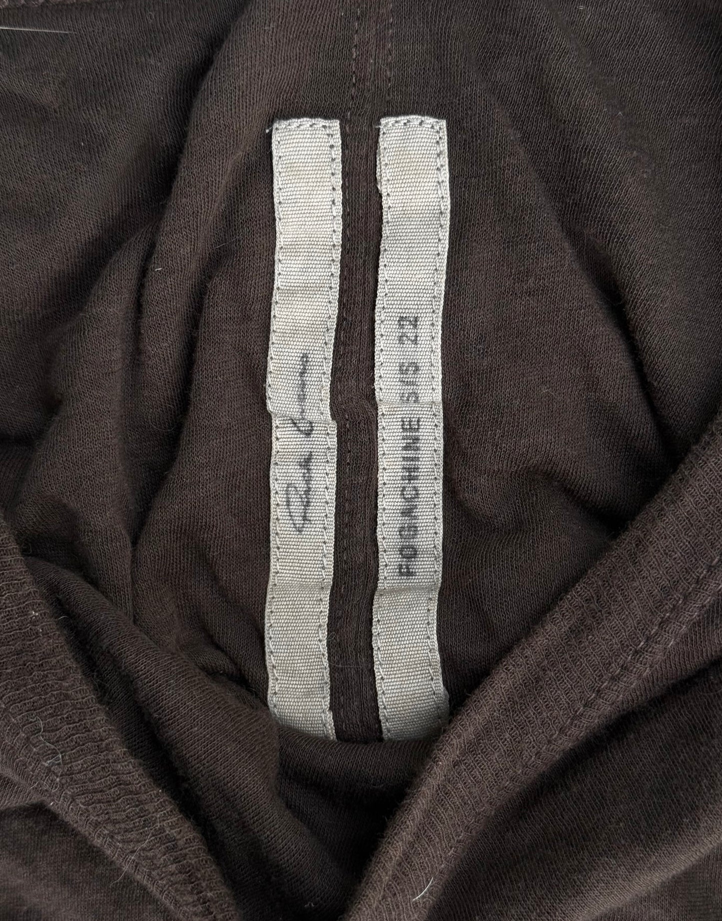 Rick Owens SS22 "FOGACHINE" Oxblood Double Layer T-shirt