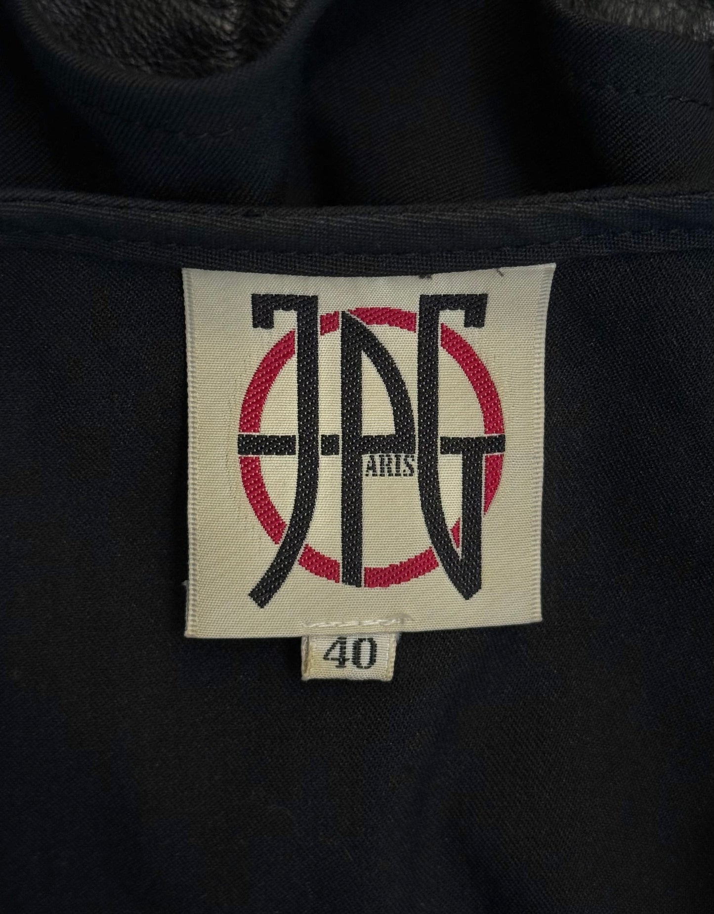 Jean Paul Gaultier Early 90s Back Buckle Cowhide Leather Zip-up Vest