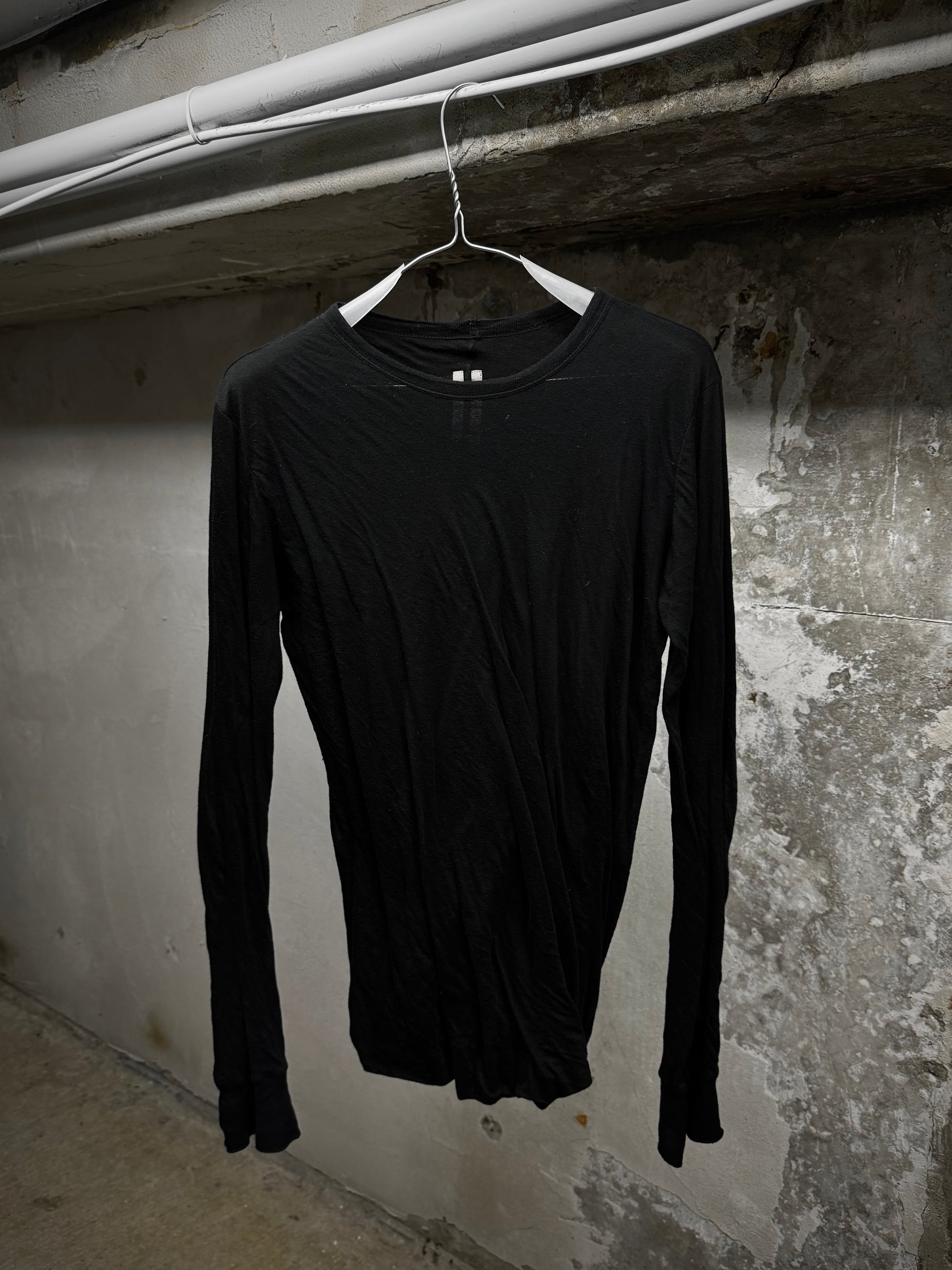 Rick Owens SS25 "HOLLYWOOD" Black Double Layered Long-sleeves | Archive Fashion Toronto