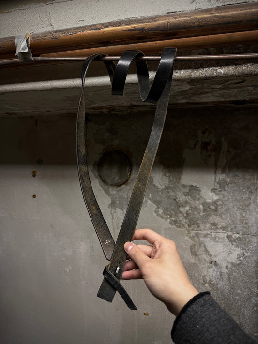 m.a+ by Maurizio Amadei 2010s GR.R 3.0 'Doctor' Reverse Cow Leather Belt | Archive Fashion Toronto