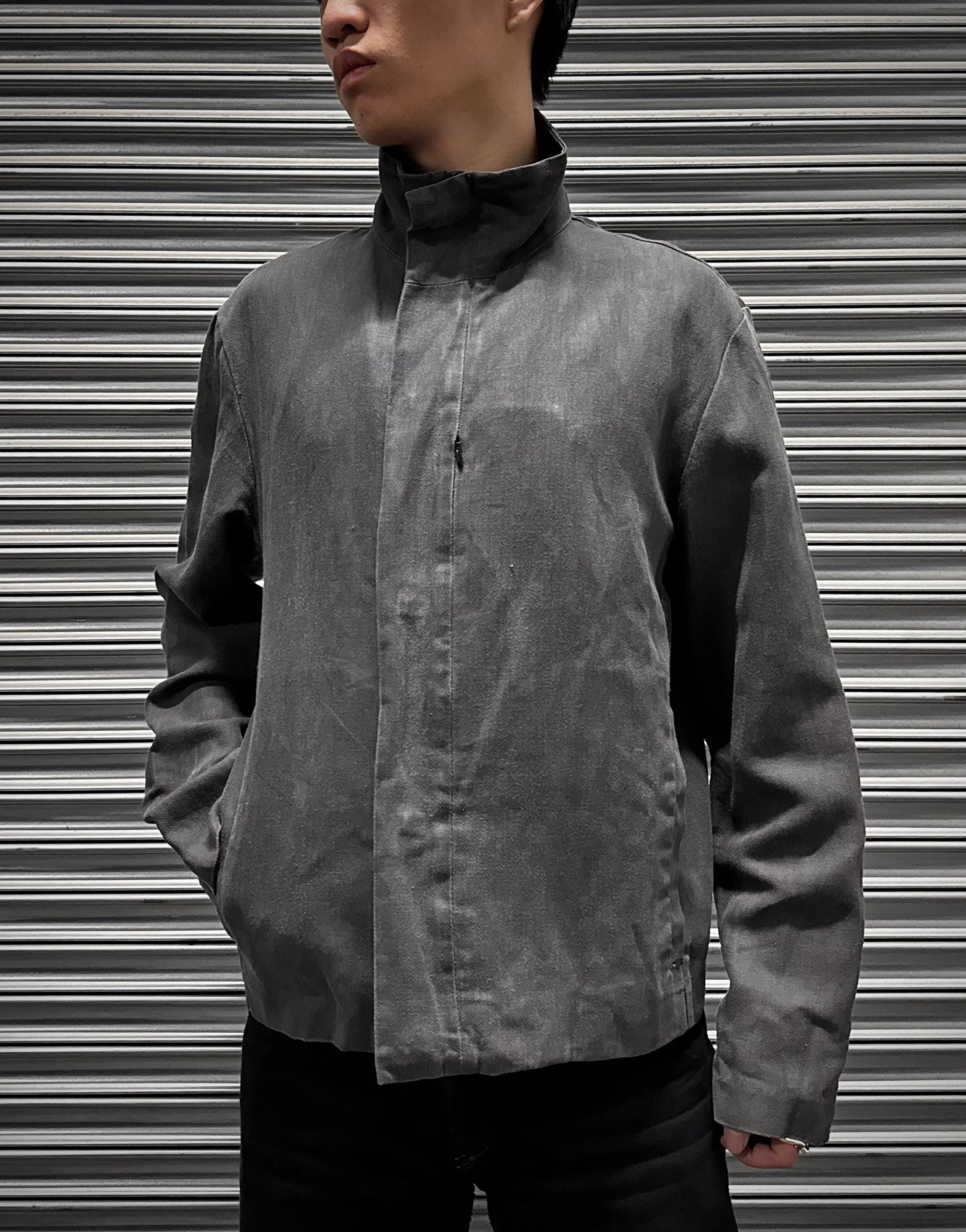 RipVanWinkle Early 00 Faded Zip-up Track Bomber Jacket