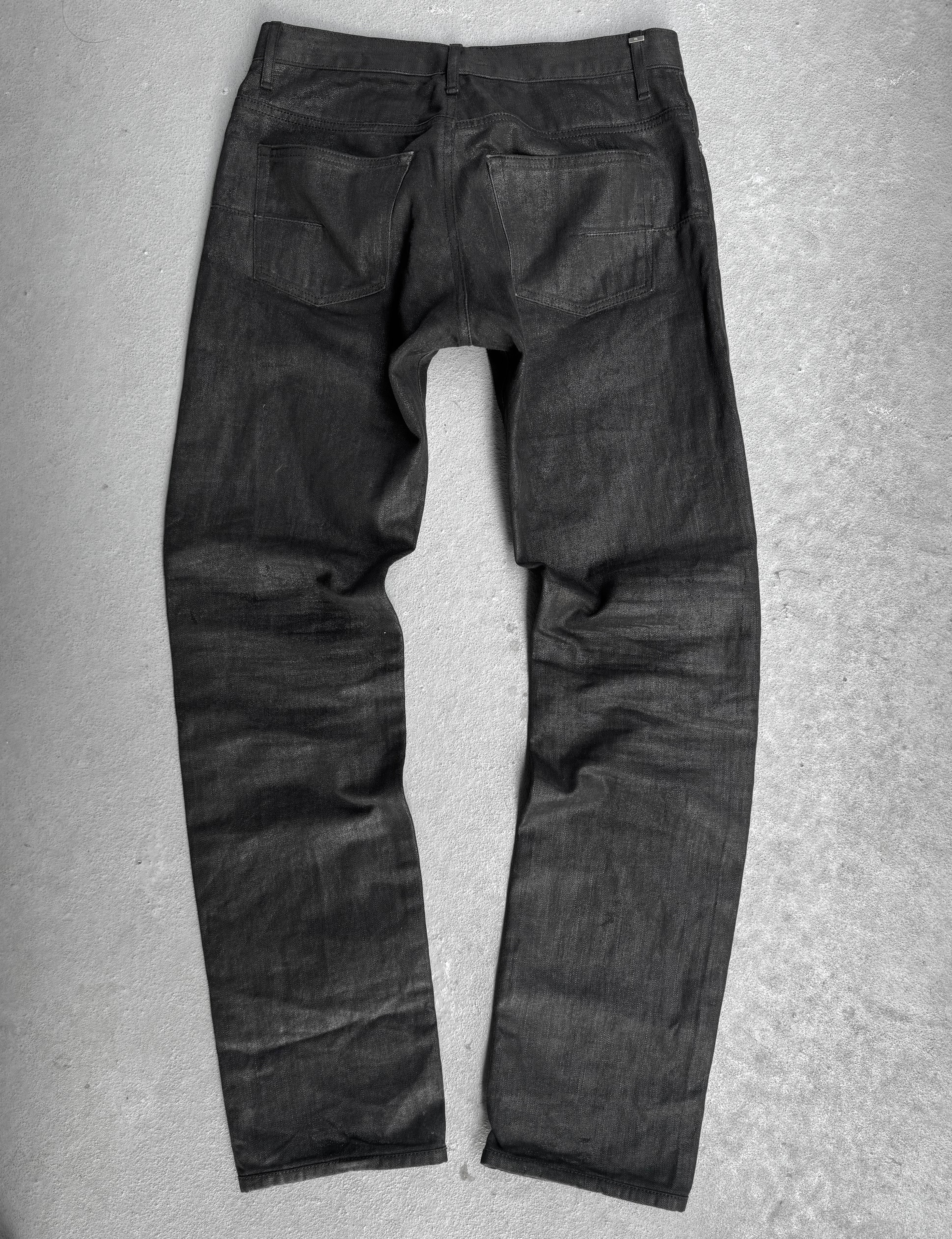 パンツ Dior Homme coated denim W29 Dior Homme Early 2000s Wax Coated Denim Jeans | Size 27-28 – DRIEW