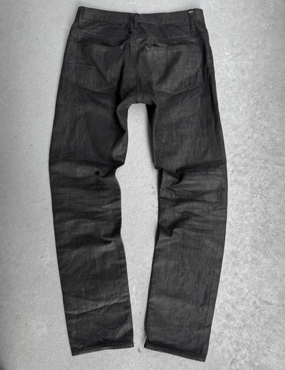 DIOR HOMME Early 00s Polyurethane Wax Coated Denim