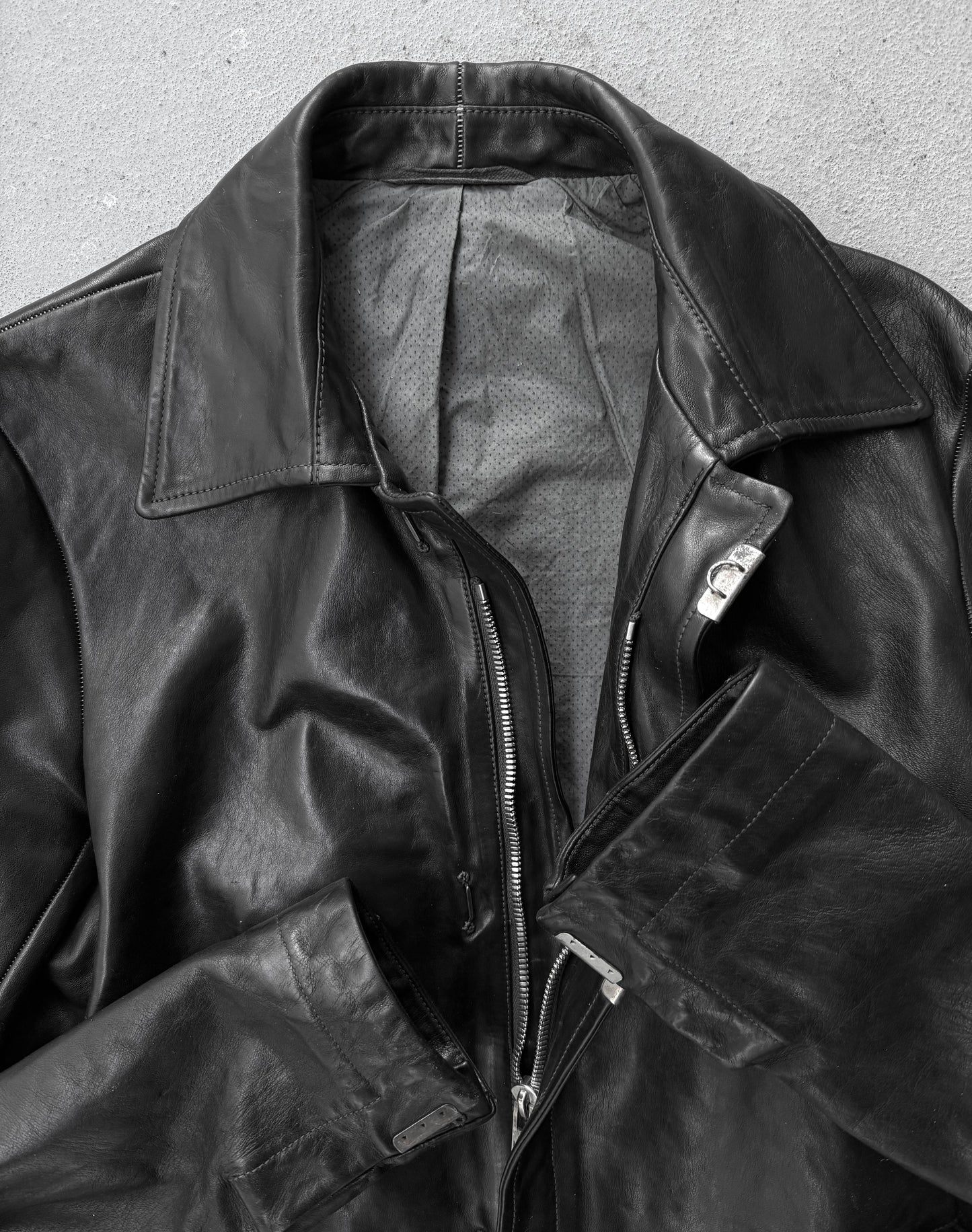Carol Christian Poell ‘LM/2498 CORS-PTC/010’ Object-dyed Lined Scarstitch Horse Leather Jacket