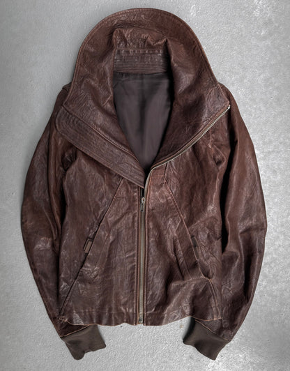 Rick Owens AW09 "CRUST" BITTER Lambskin Leather Velcro Geo Jacket