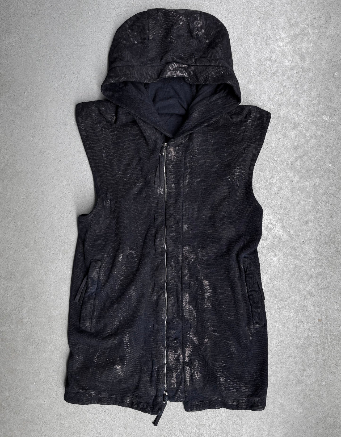 Boris Bidjan Saberi SS16 ‘ZIPPER0 F0501C’ Vinyl Processed Hooded Vest