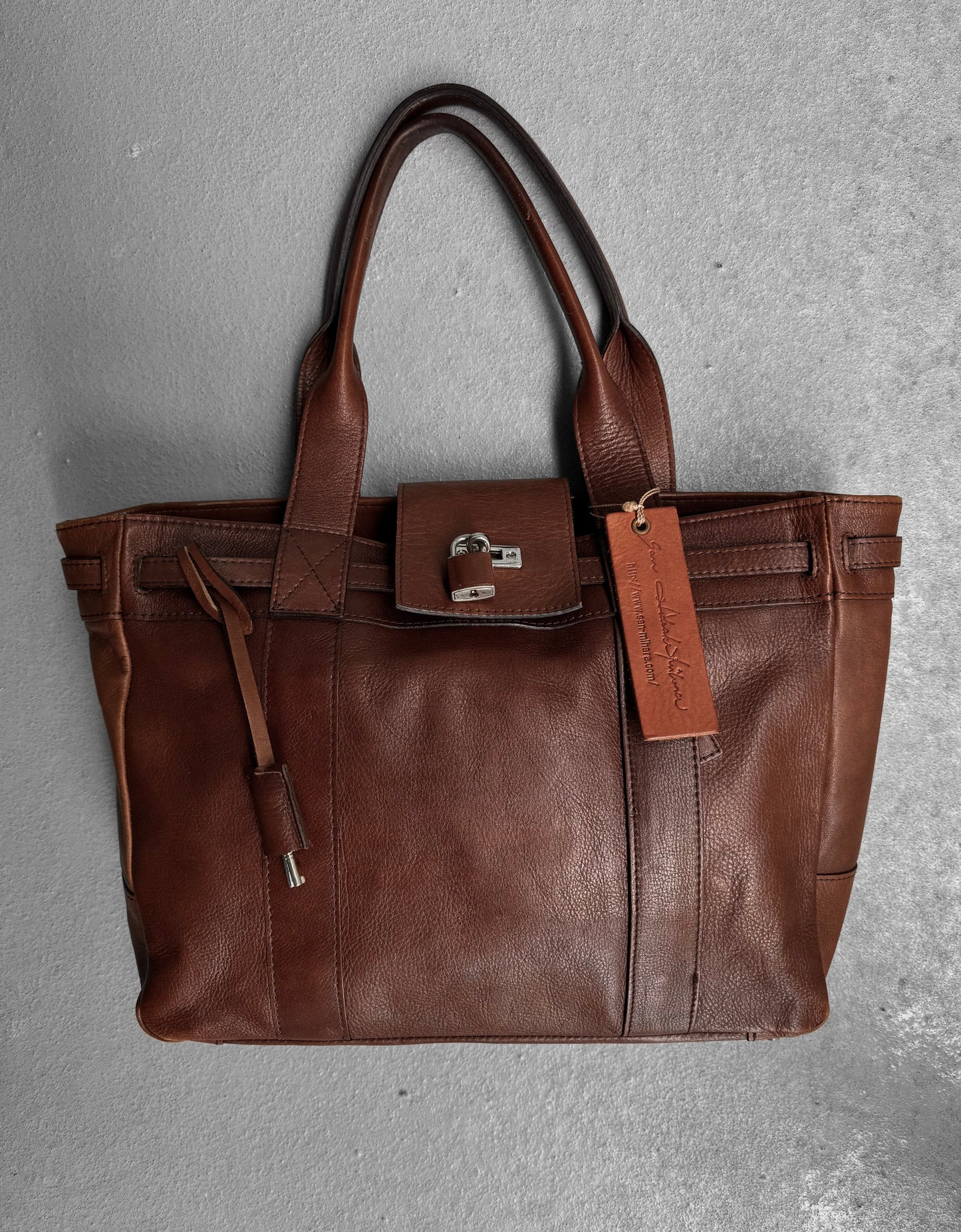 SAN Hideaki Mihara x HOSU.APTD Early 00s ‘Birkin’ Cow Leather Hand Bag