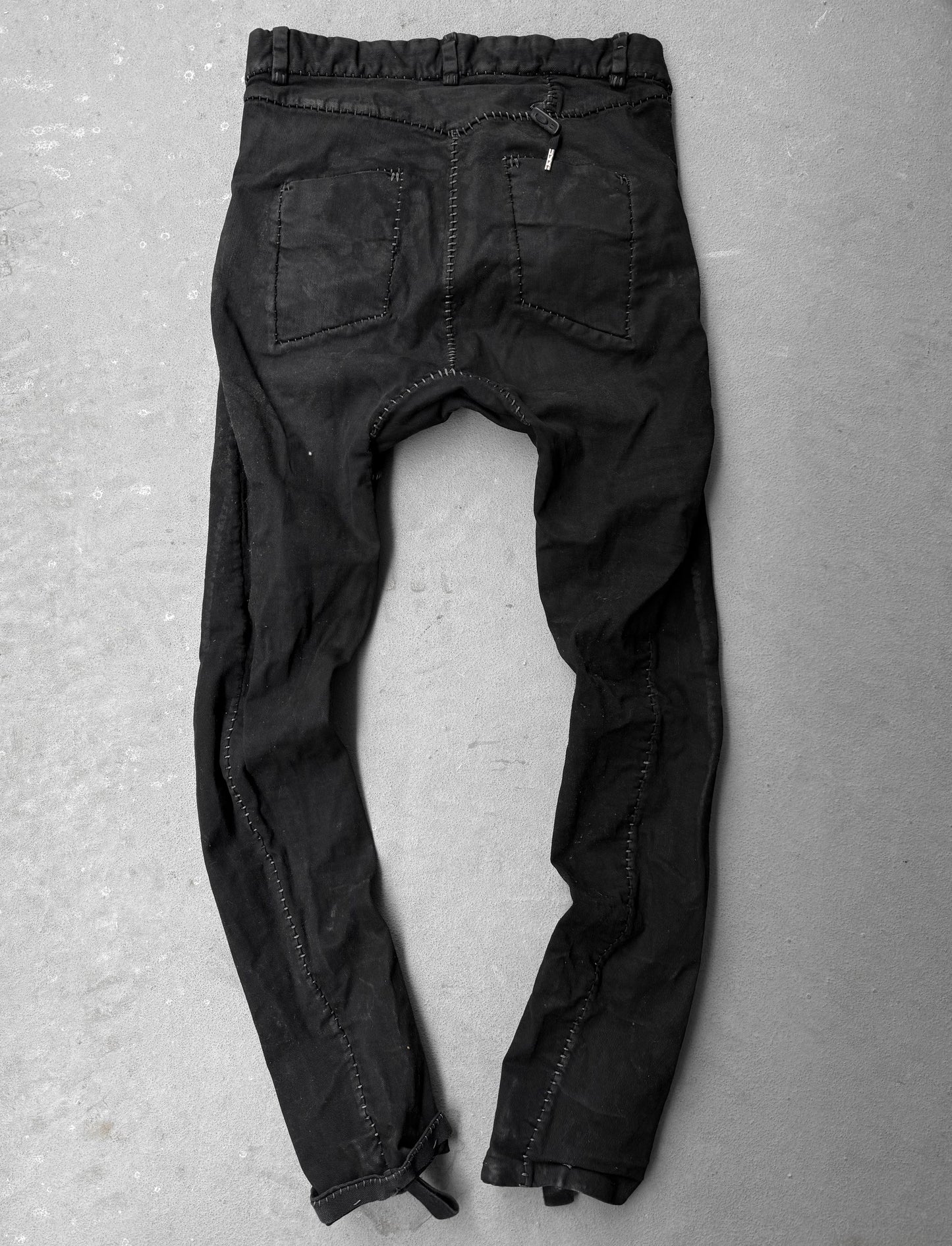 Boris Bidjan Saberi AW17 ‘P13-HS-TF F1504K’ Obsidian Black Hand Stitch Waxed Denim