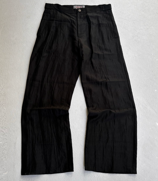 Yohji Yamamoto +NOIR SS09 Rayon Pleated Wide Leg Pants